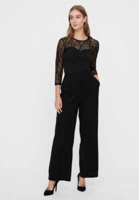 VMalberta Sweetheart lace t-shirt black