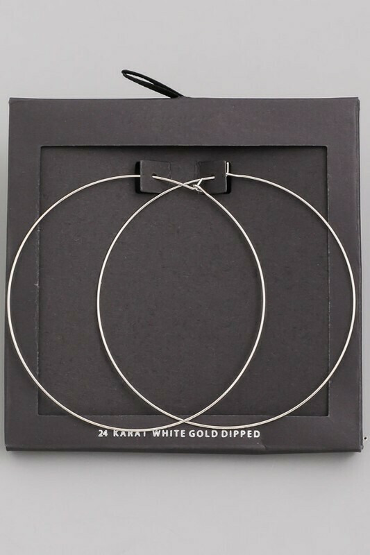 SB10309 White Gold Earring