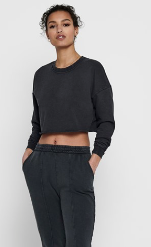 Onlzia Cropped Sweater- Black
