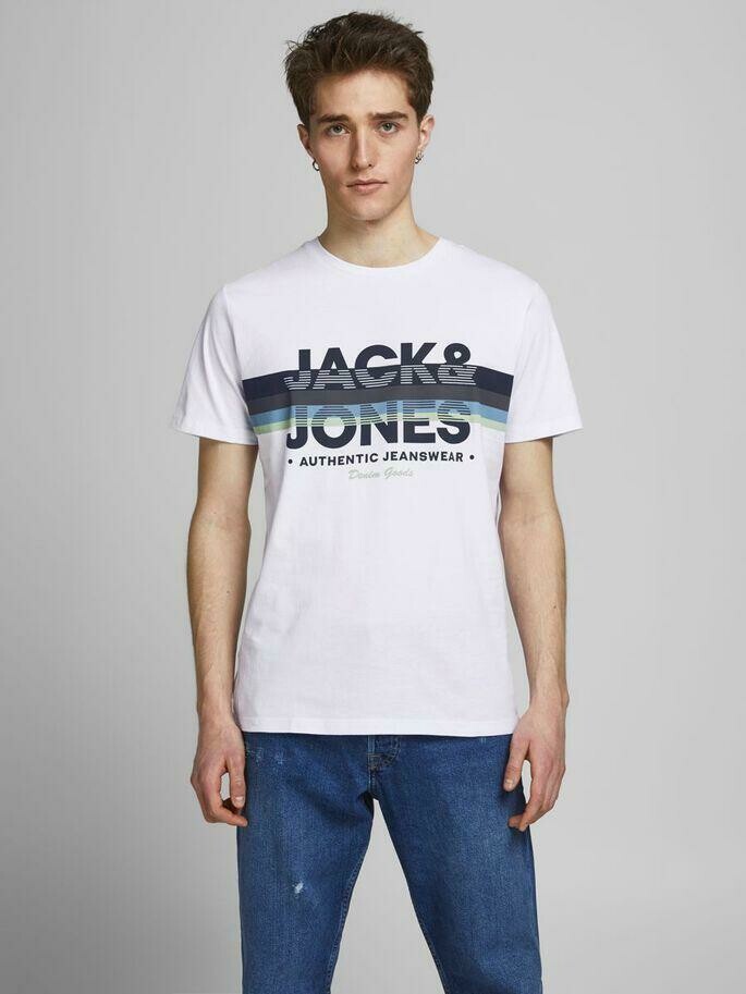 JJdry Tee SS Crew Neck White