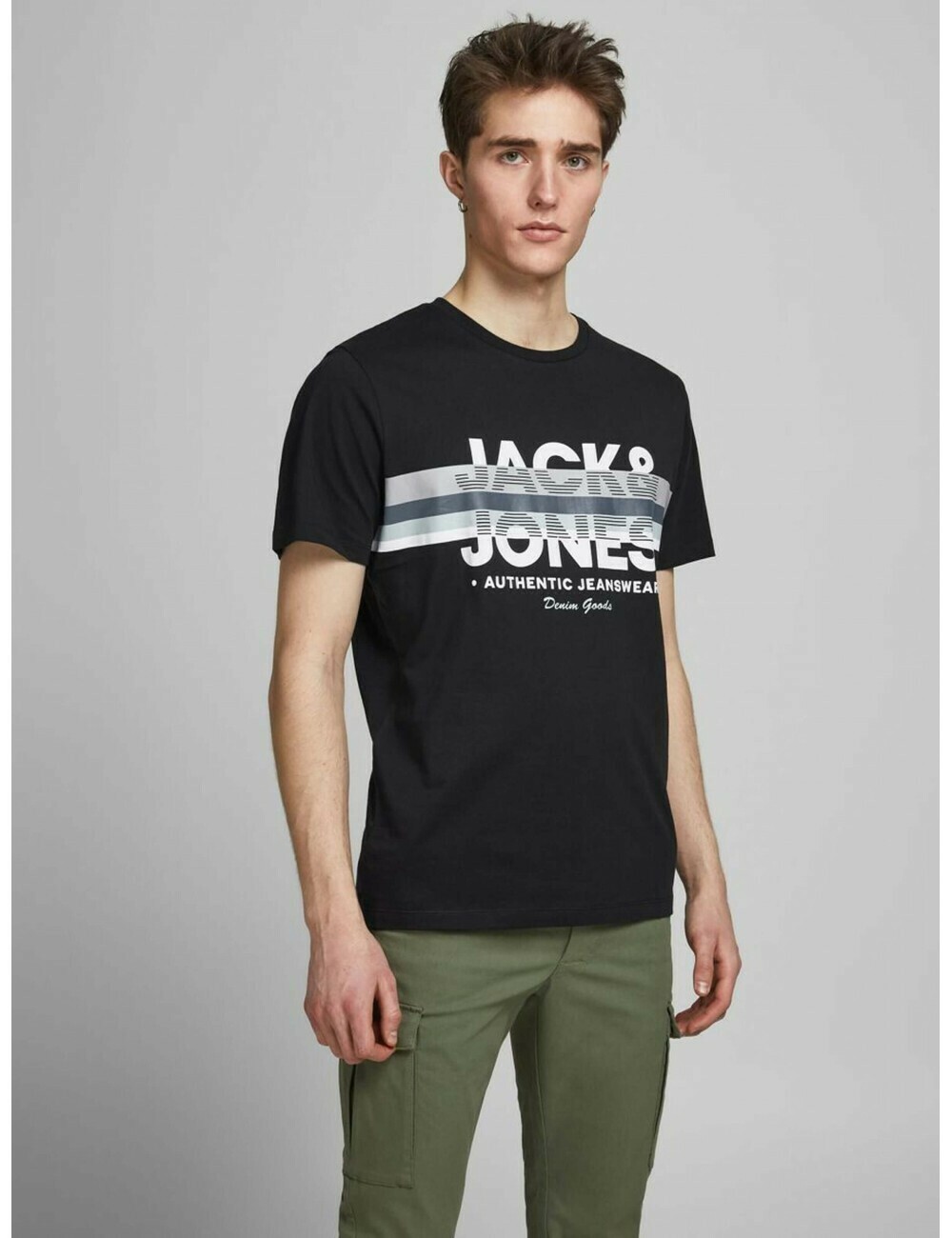 JJdry Tee SS Crew Neck Black