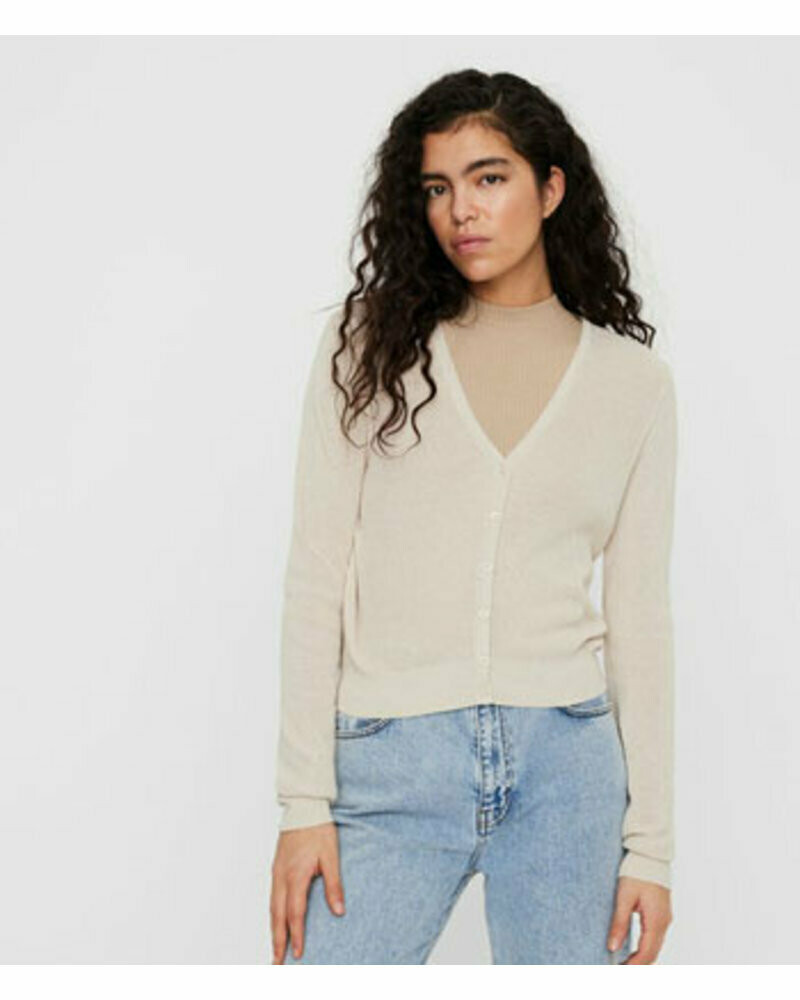 VMLexsun LS Short V-Neck Cardigan Birch
