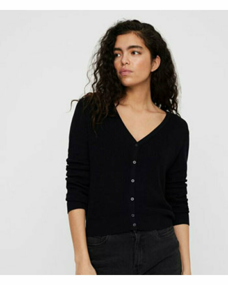 VMLexsun LS Short V-Neck Cardigan Black