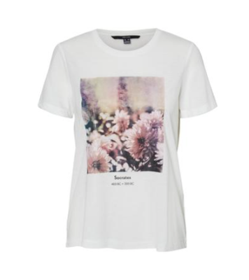 VMNella Francis SS Top Box Snow White