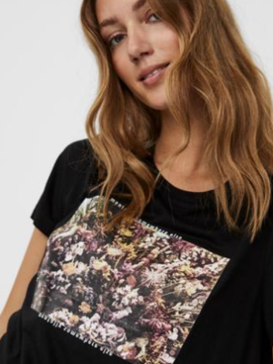 VMNella Francis SS Top Box Black Mentally Somehere