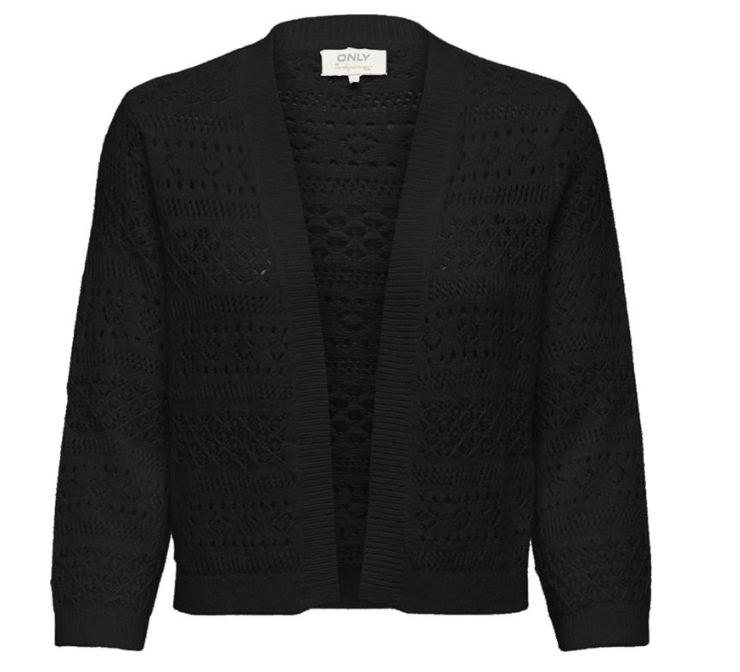 ONLAubree 3/4 Short Knit Cardigan- Black