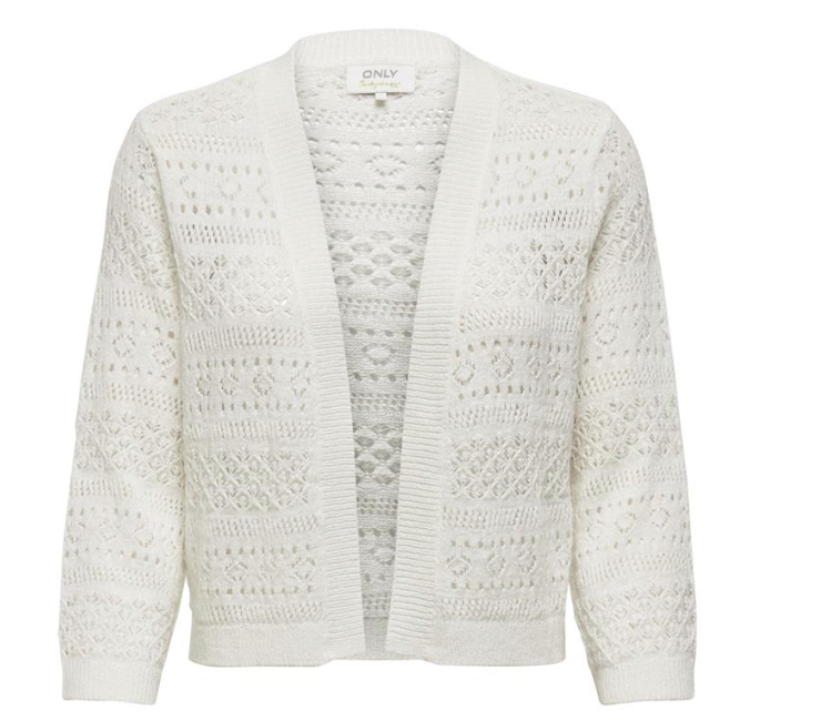 ONLAubree 3/4 Short Knit Cardigan- Cloud Dancer