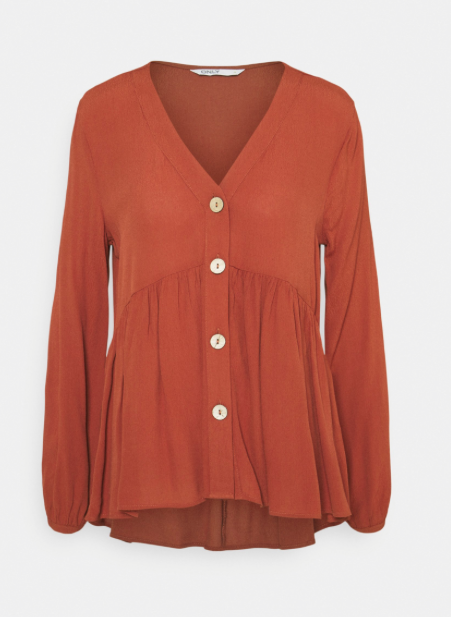 ONLMolly L/S Button Blouse- Arabian Spice