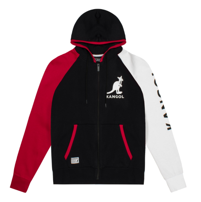 Colorblock Zip Up- RED/BLK/WHT
