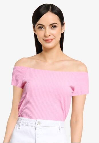 ONLNella S/S Off-Shoulder Top-Lilac Sachet