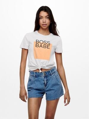 ONLSilly S/S Knot Top- Bright White
