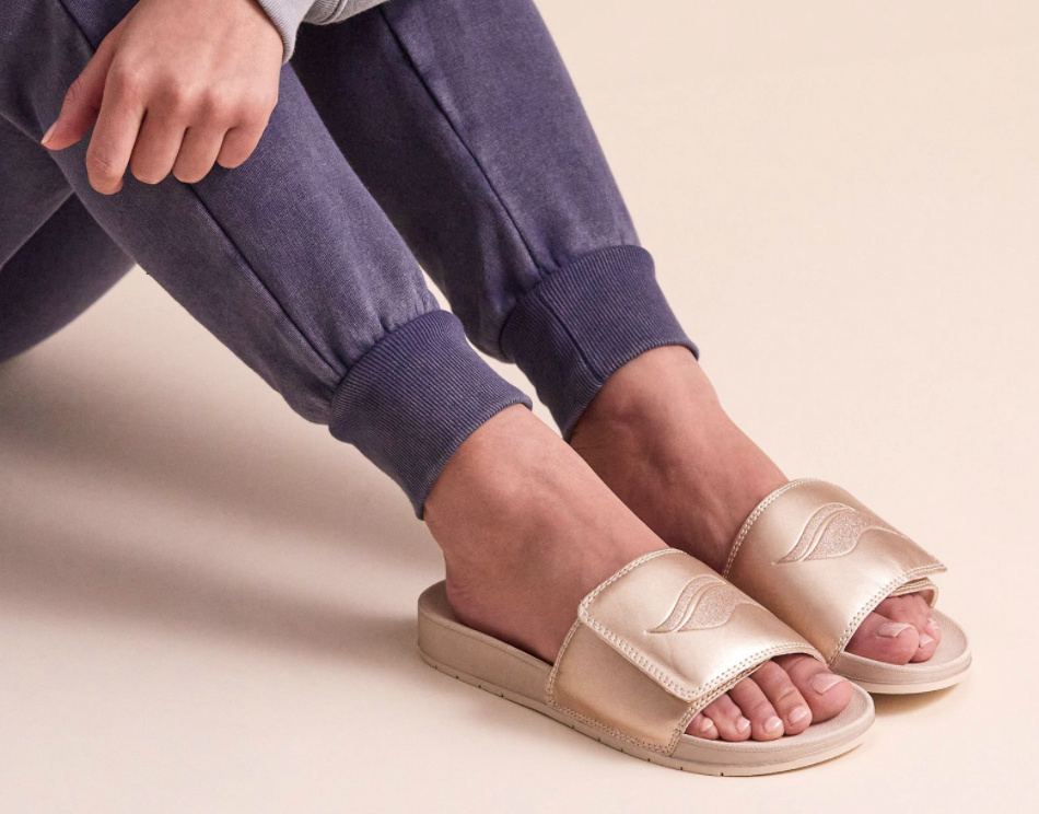 WF64775 Bliss Shine Slides-Champagne