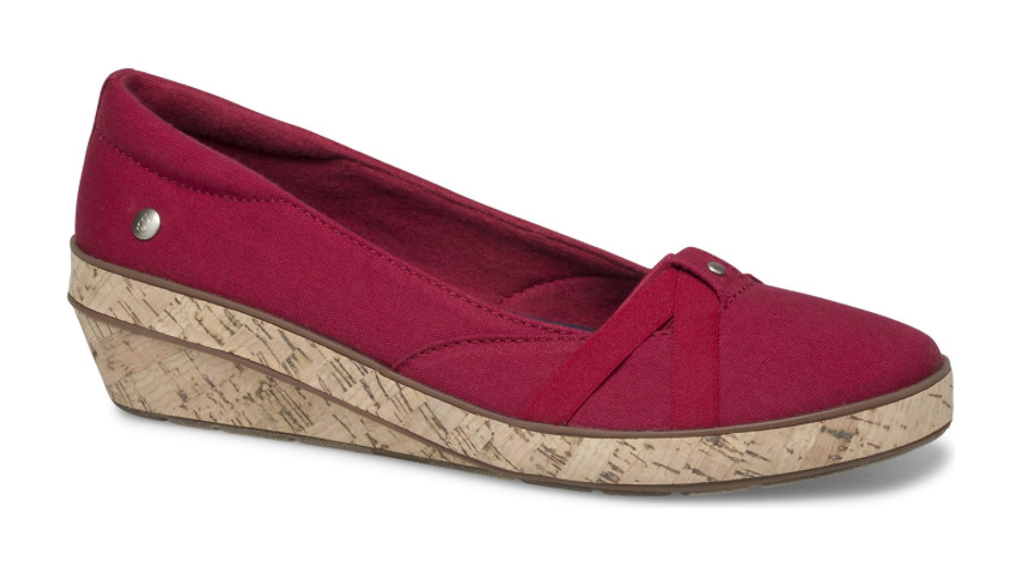 EF62976 Gigi Wedge Canvas-Red