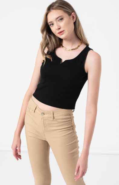 VMHarriet S/L V-Neck Top-Black
