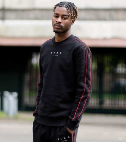 Tennyson Tracksuit Sweatshirt-Blk/Red
