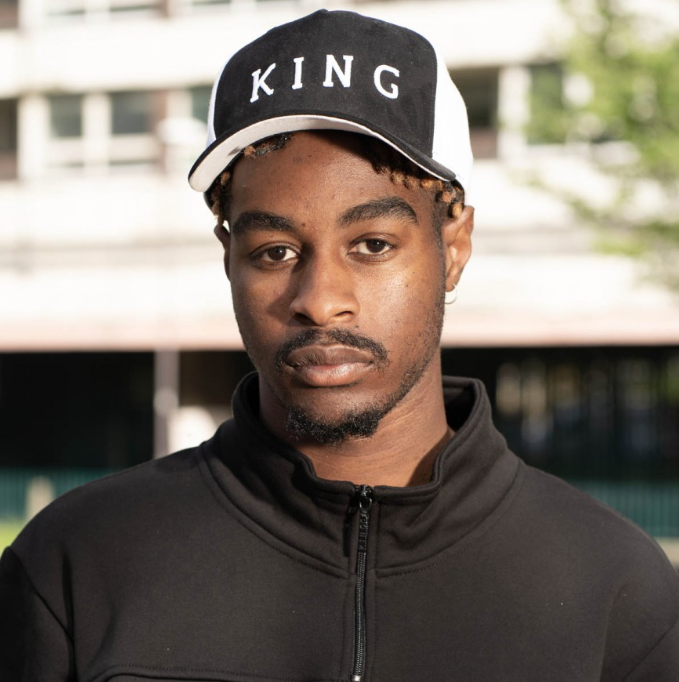 Leyton Curved Peak Cap-Blk/White