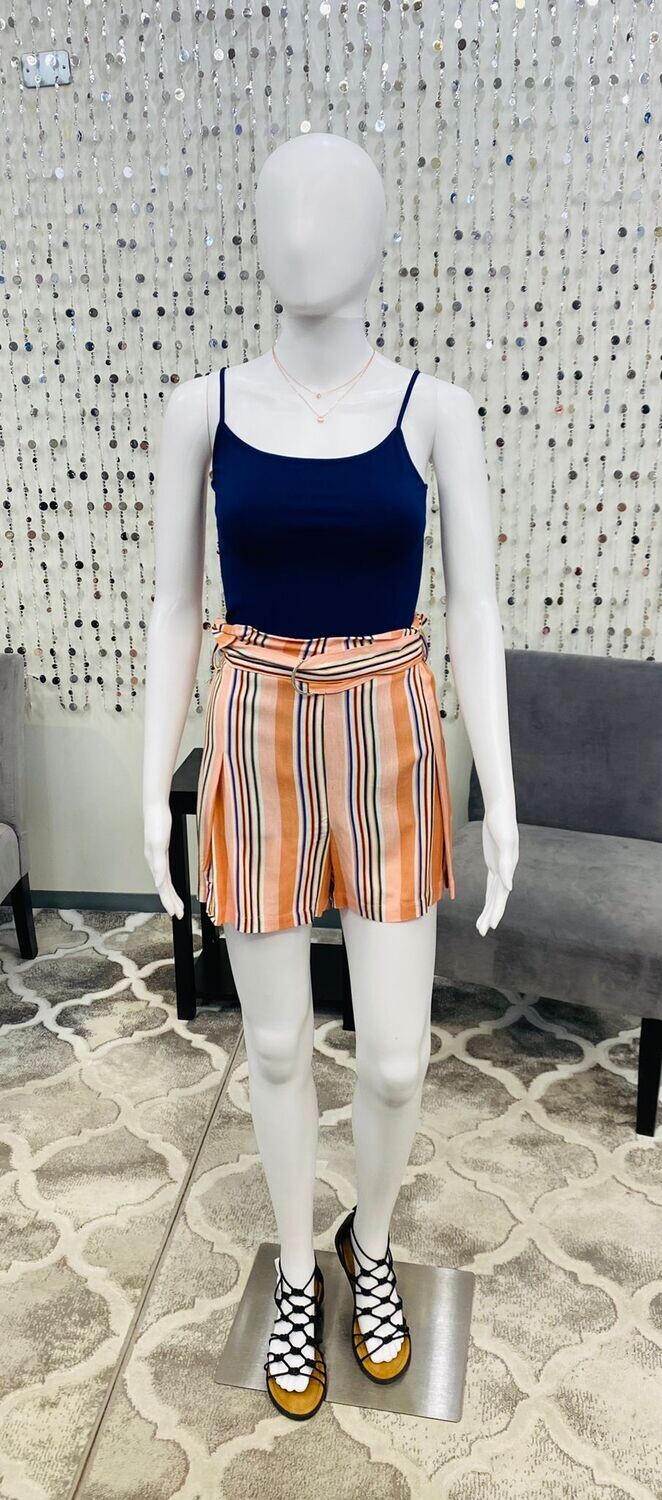 Molly Shorts- Striped Pink