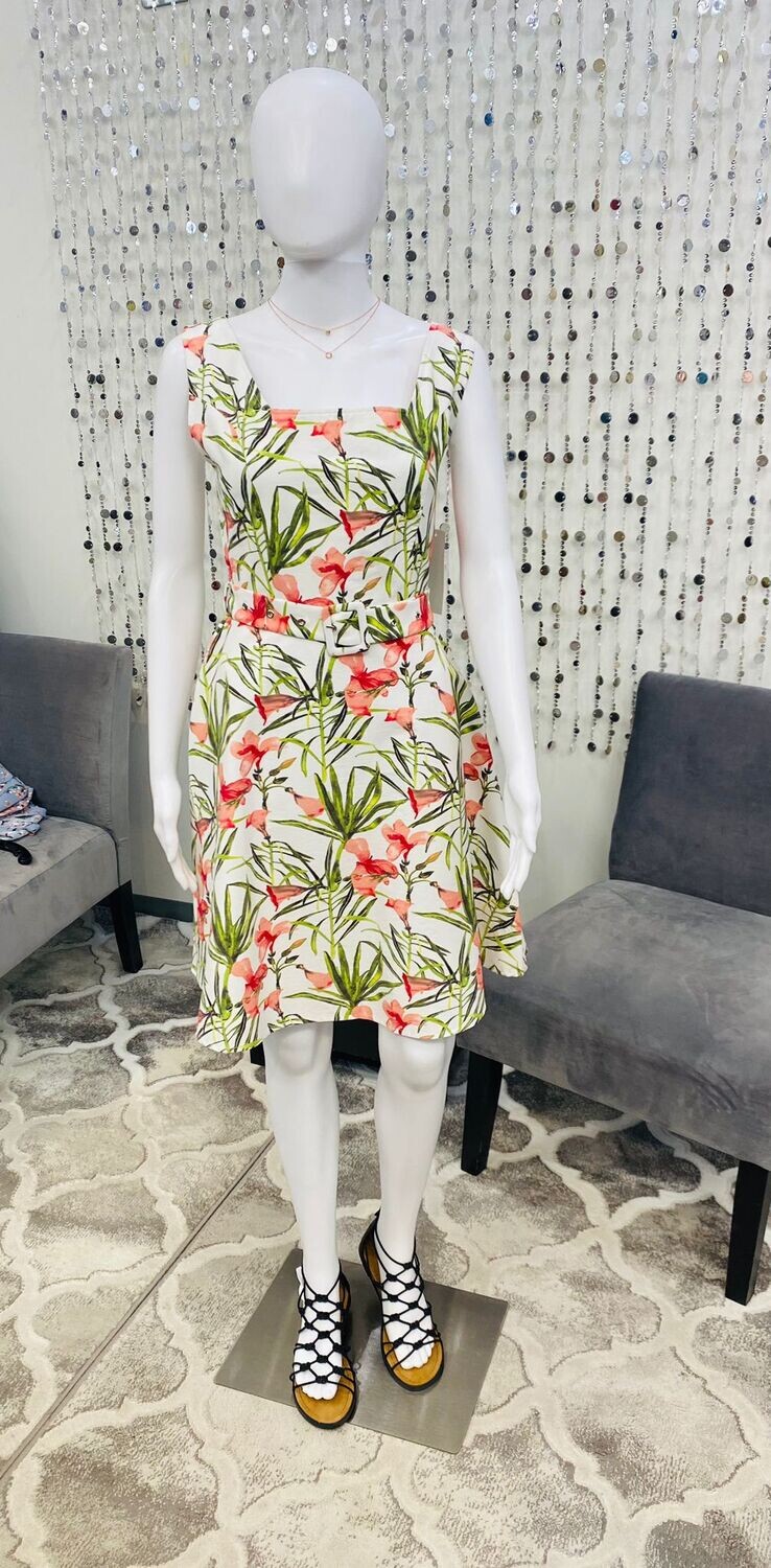 Trudy Cream Pink Dress