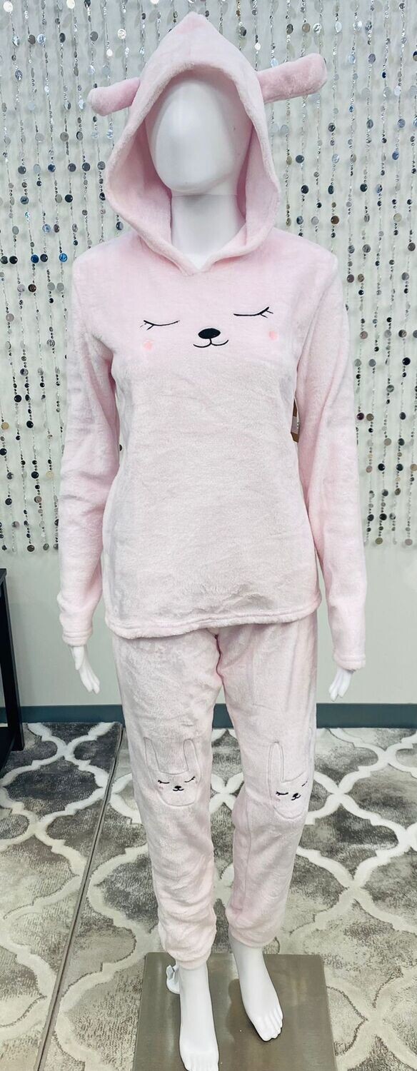 Hooded Pj Set- Bunny