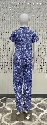 Cotton Knit PJ Purple Birds