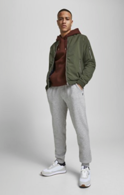 Jack&amp;Jones Men&#39;s Sweatpants-Light Grey Melange