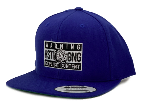 Men's Woven Snapback-Blue