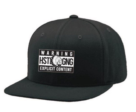 Men's Woven Snapback-BLK/WHT