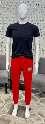 Men&#39;s Knit Sweatpants-Red
