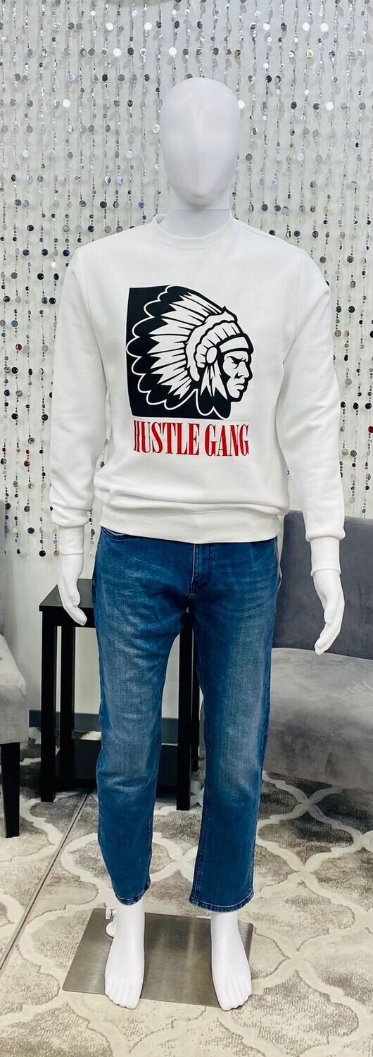 Men's Knit Crewneck-White
