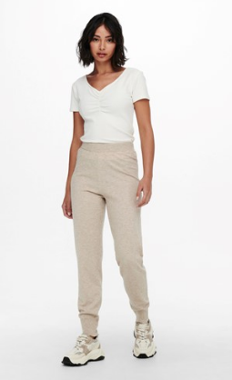 Younger Knitted Pants- Humus Melange