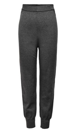 Younger Knitted Pants- Dark Grey Melange