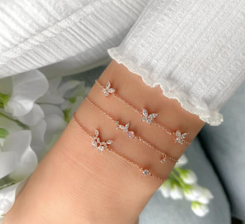 Blush Butterfly Bracelet Gold
