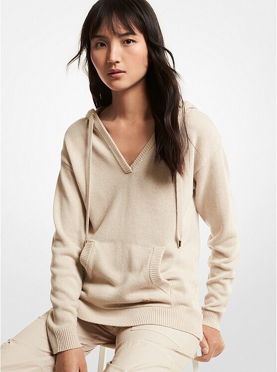 MUL6045C Wool Blend Vnk Hoodie- Dune