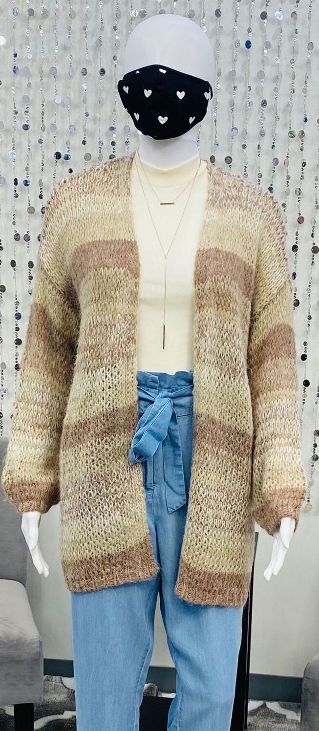 ONLKaya L/S Knit Cardigan- Humus
