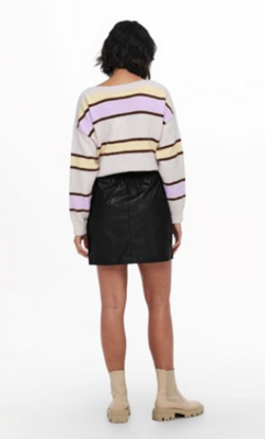 ONLMady Faux Leather Skirt-Black