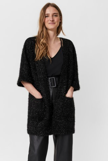 VMCaimie 2/4 Cardigan- Sparkly Black
