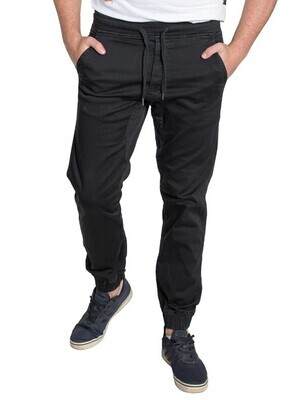 Men&#39;s Twill Jogger-Black