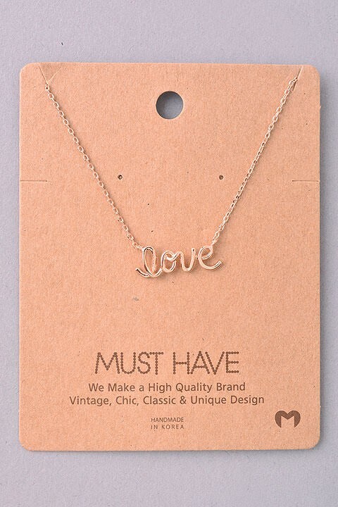 ENE959R  Love Necklace-Rose Gold