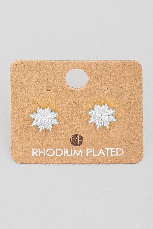 KE5355S Starburst Stud- Silver