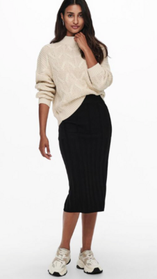 Tessa Knit Pencil Skirt-Black