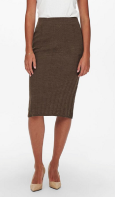 Tessa Knit Pencil Skirt-Chestnut Melange