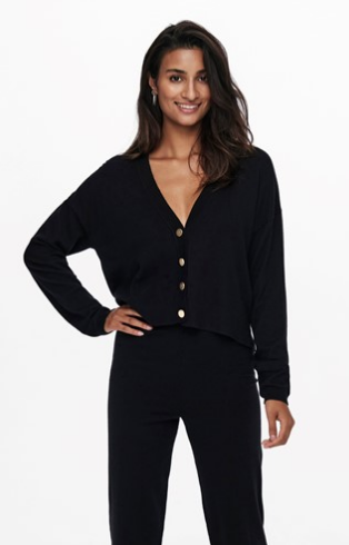 ONLCozy L/S Knit Cardigan-Black