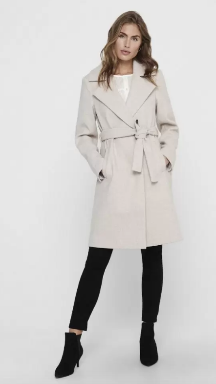 ONLMaria Wrap Coat-Oatmeal