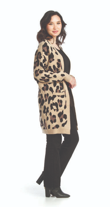 Knit Leopard Cardigan- Leopard