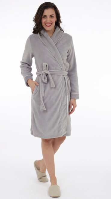 LS1440 Robe With Pockets-Grey