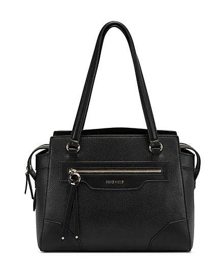Brooklyn Jet Set Shoulder Satchel-Black