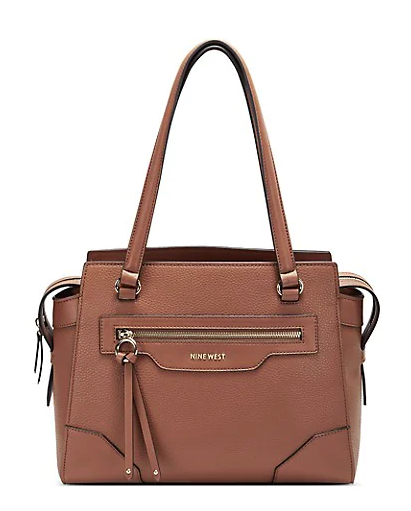 Brooklyn Jet Set Shoulder Satchel-Caramel