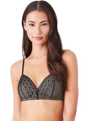 B.Tempt&#39;d Wire Free Lace Bra-Black/Nude