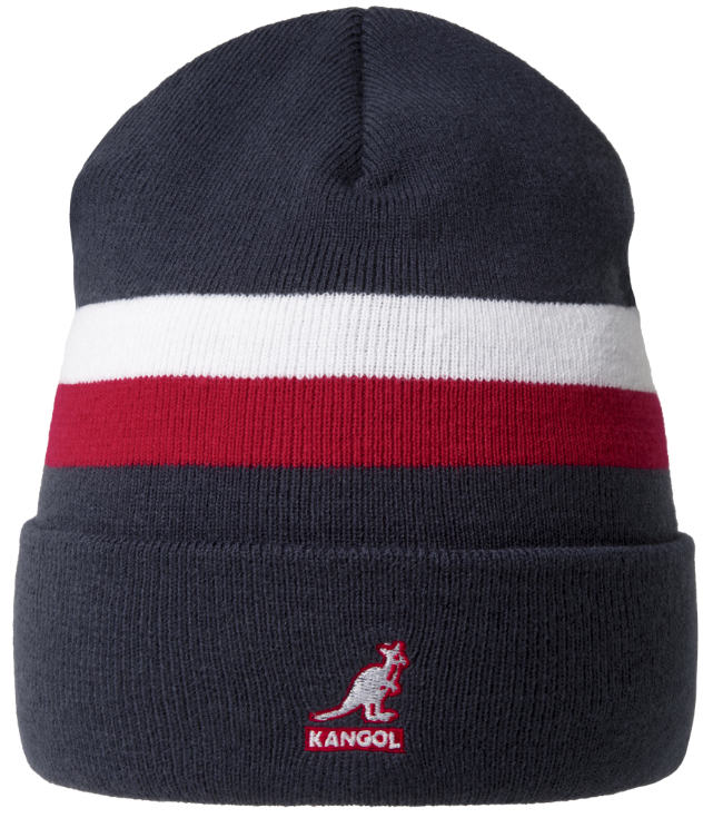 K4261SP Dual Stripe Beanie-Navy