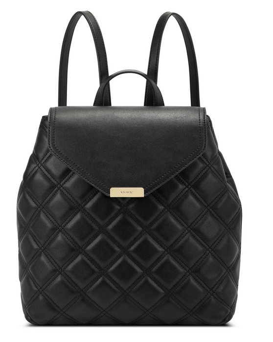 Ava Flap Backpack-Black